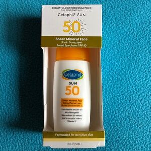 NEW Cetaphil Sheer Mineral Face Liquid Sunscreen SPF 50